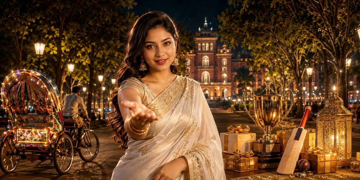 ঢাকায় শাড়ি পরা মহিলা 538 ক্রিকেট বেটিং দায়িত্বশীলভাবে উপভোগ করছেন